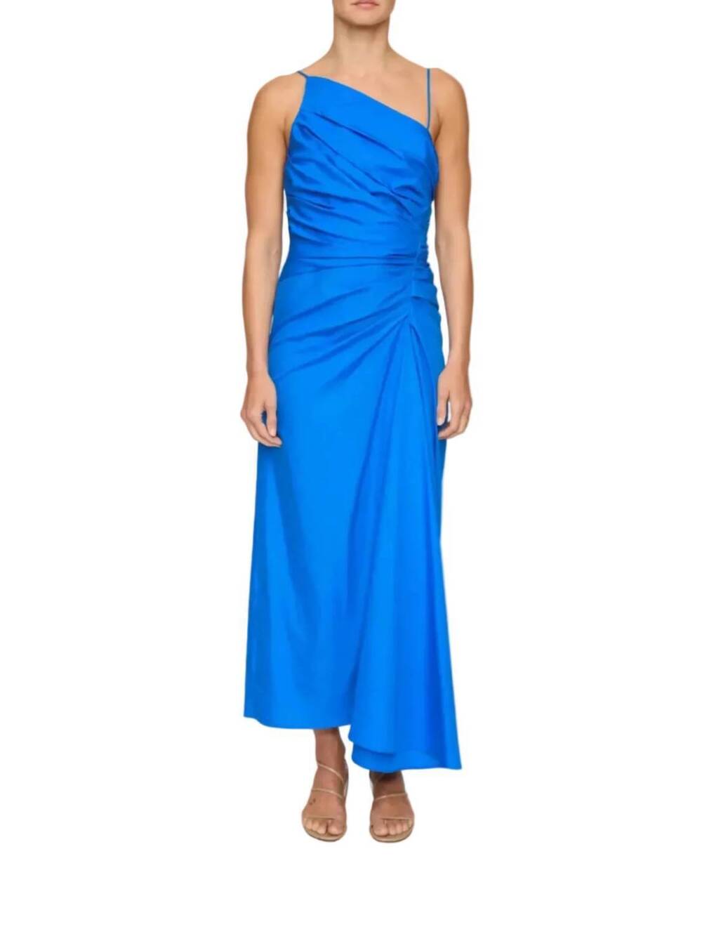 NEW A.L.C. juno one-shoulder midi dress in cornflower